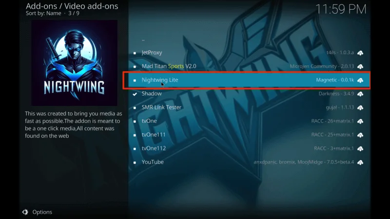 Nightwing Addon Features